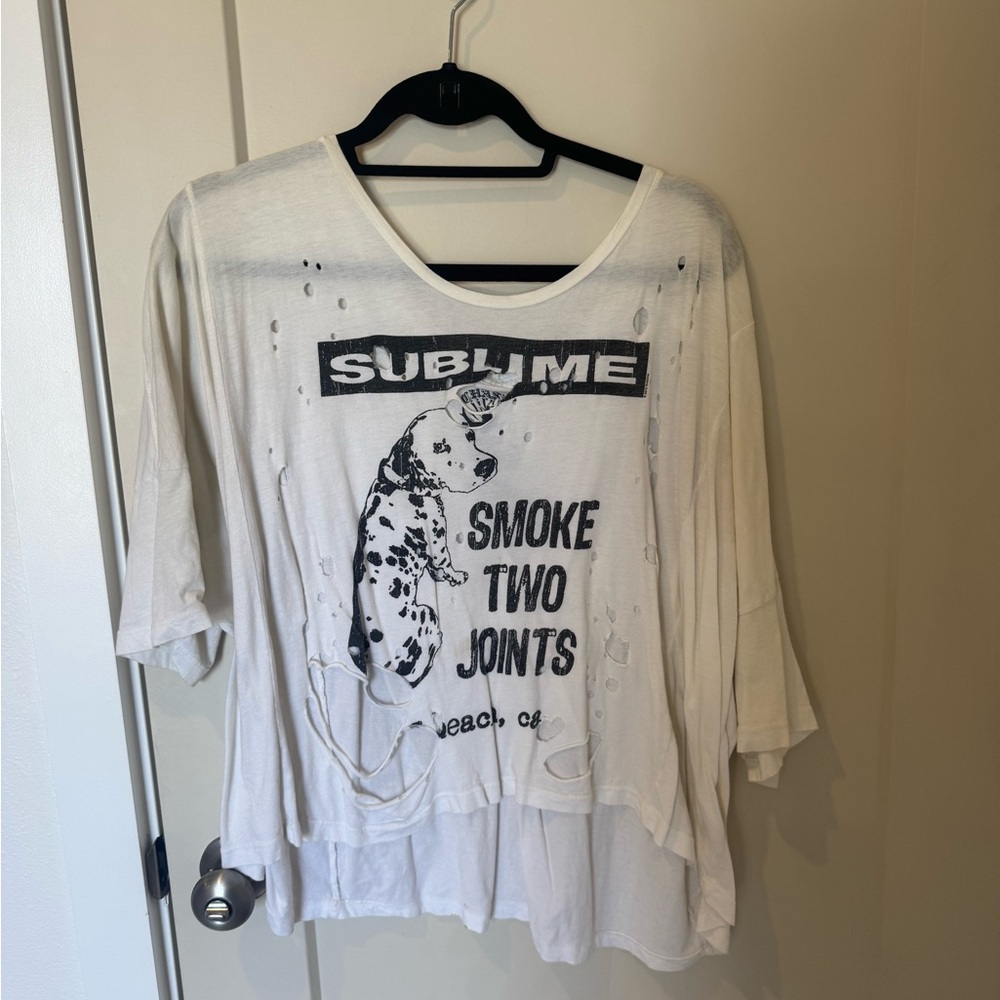 Urban Outfitters White Graphic Tee